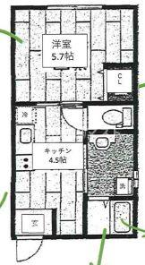 大阪市港区夕凪のマンションの間取り