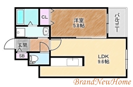 大阪府堺市北区東雲東町２（マンション）の賃貸物件の間取り