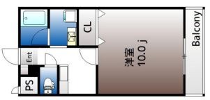 倉敷市北浜町のマンションの間取り