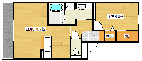 セジュール庚午北ヒルズの間取り