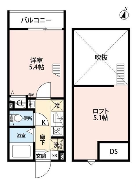 足立区江北のアパートの間取り