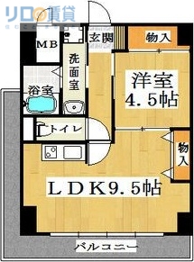 【大阪市淀川区西宮原のマンションの間取り】