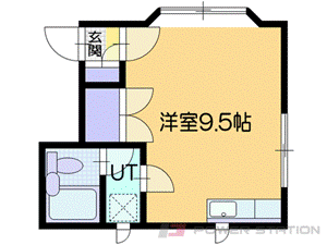 小樽市松ケ枝のアパートの間取り