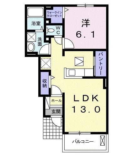 福島市飯坂町湯野のアパートの間取り