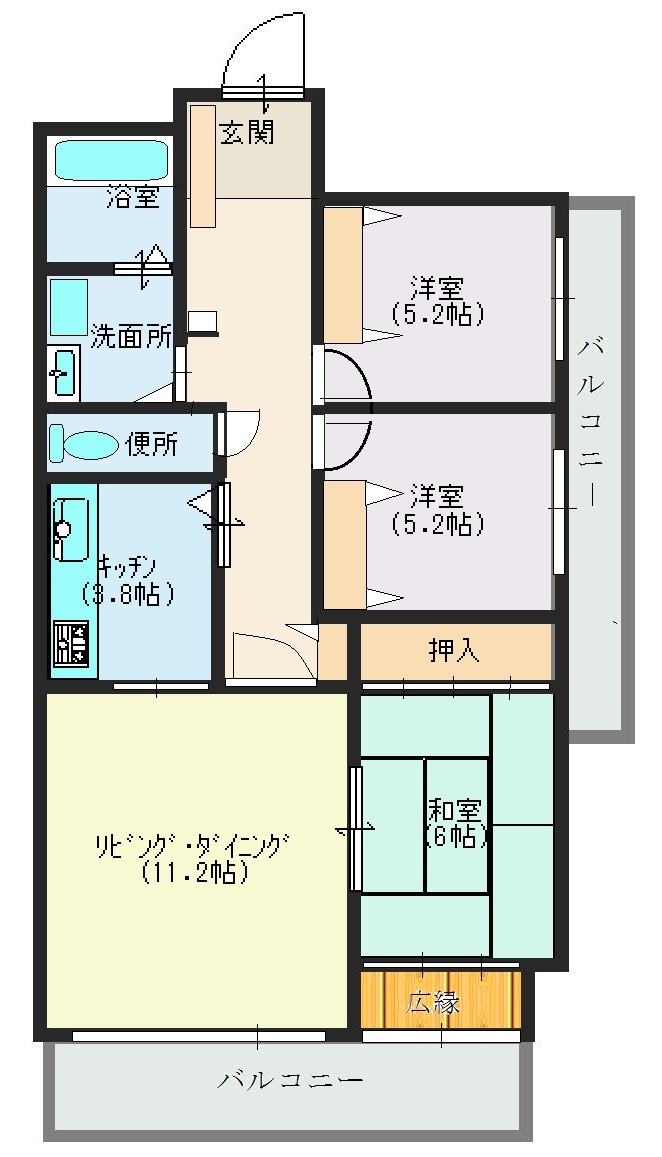 ラポルテ東館北棟の間取り