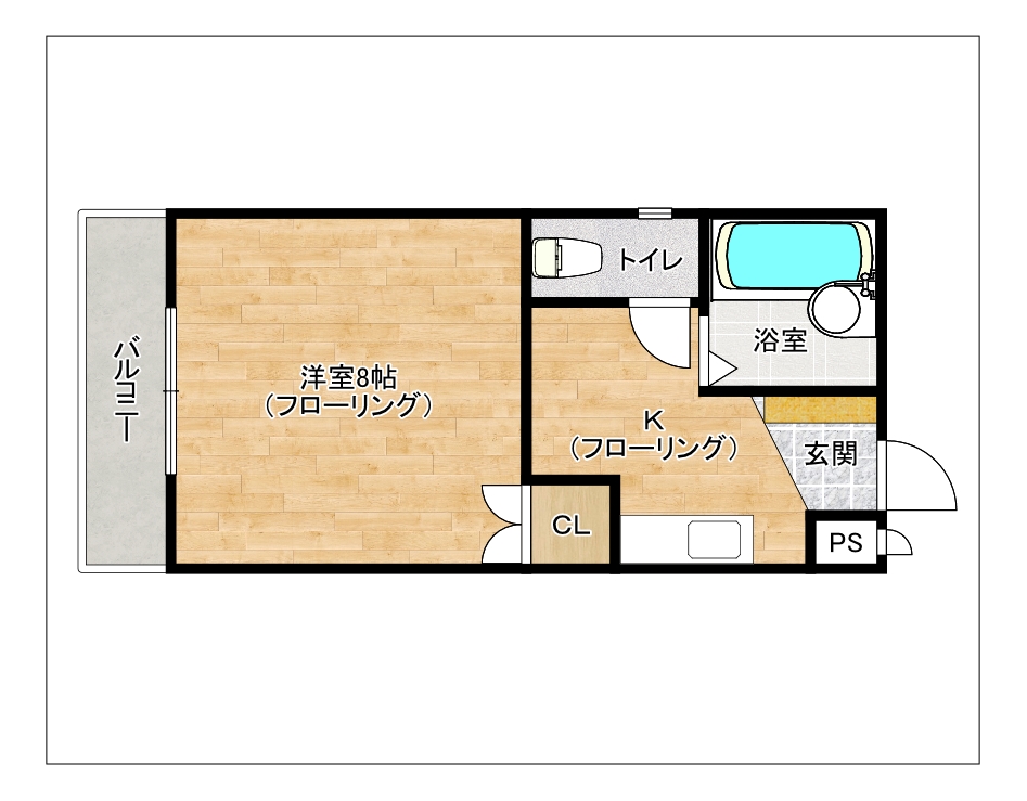 太宰府市向佐野のマンションの間取り