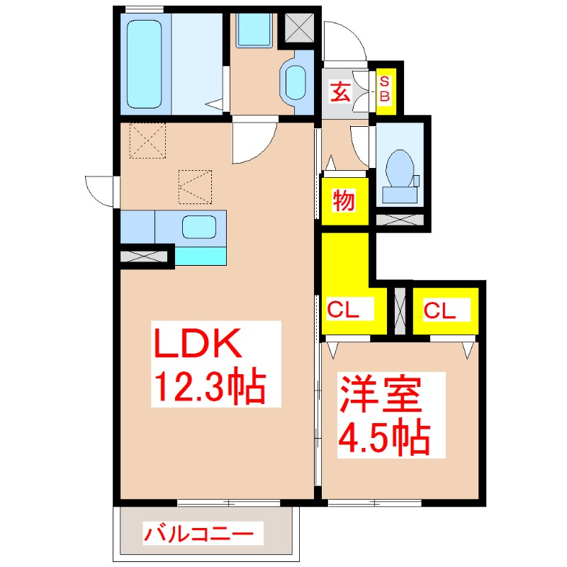 ヴァン・フレ川上の間取り