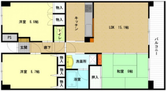 ハイネス翠町の間取り