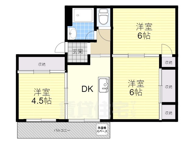 五番町住宅D棟の間取り