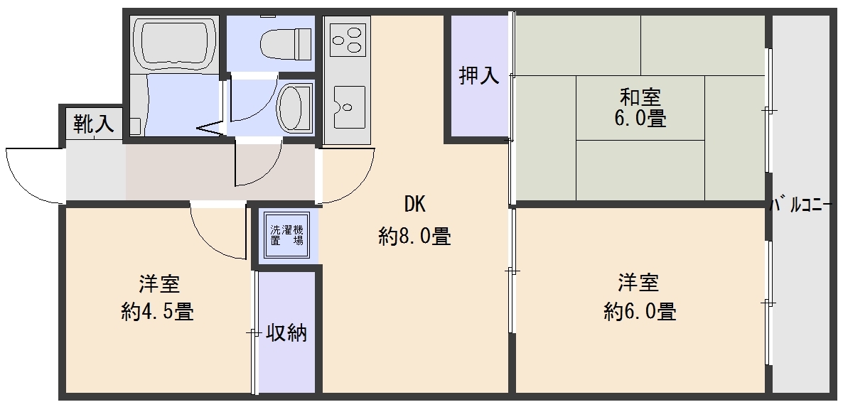 レジデンスルナの間取り