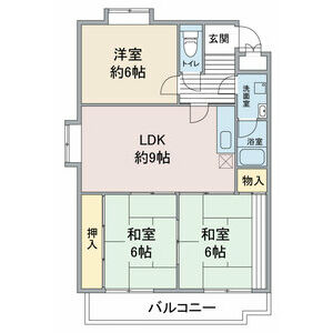 【メルローズ2号館の間取り】