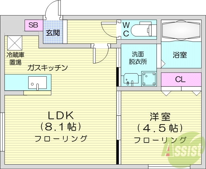 GIRAFFE東札幌の間取り