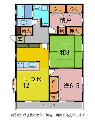 茂原市町保のアパートの間取り