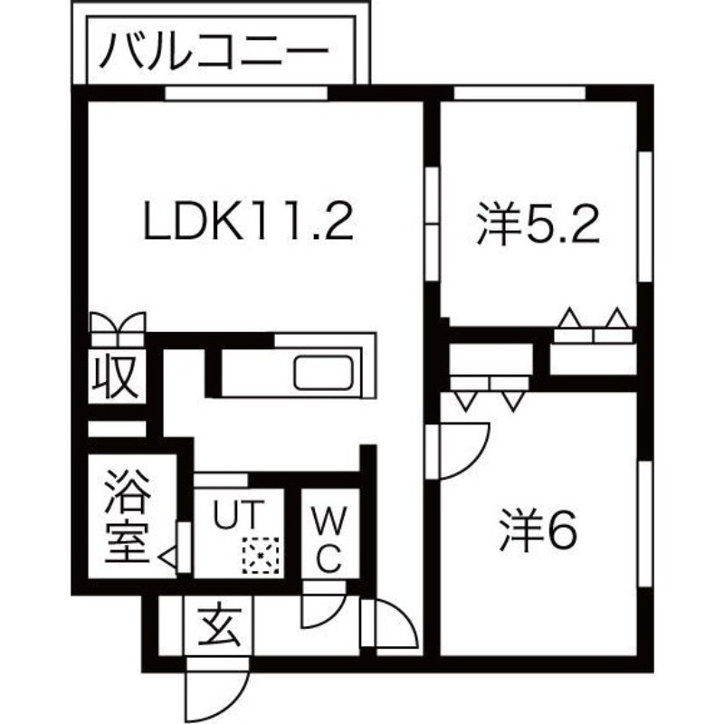 La luce 北41条の間取り