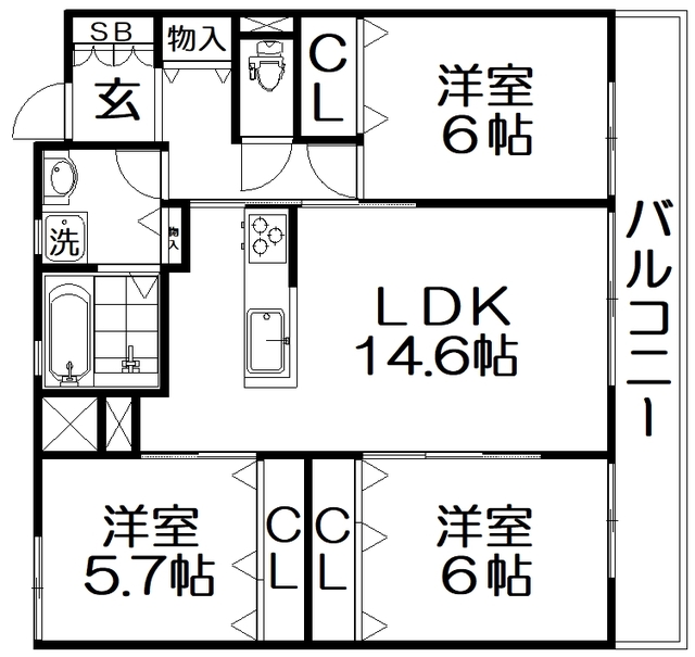 ガレリア香里ヶ丘レジデンスの間取り