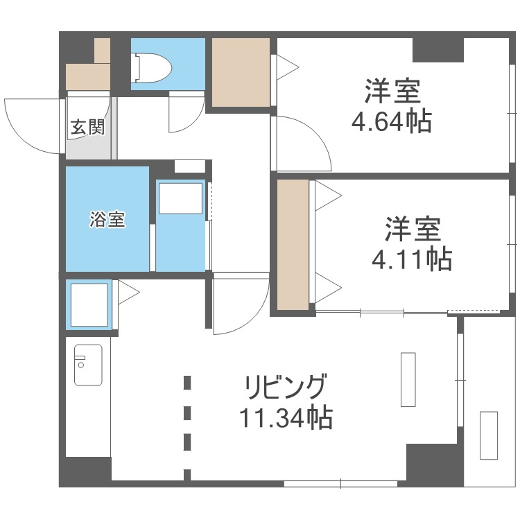 ＭＯＤＥＮＡ　ＳＩＡＮの間取り