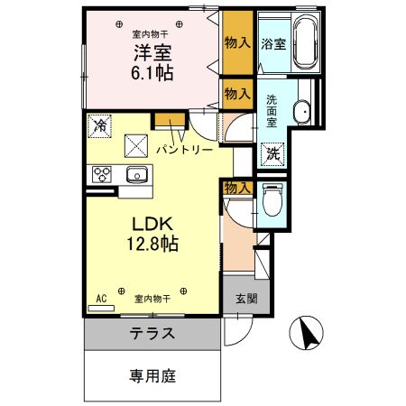 小山市大字羽川のアパートの間取り