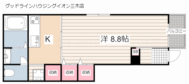 カプラン芝町の間取り