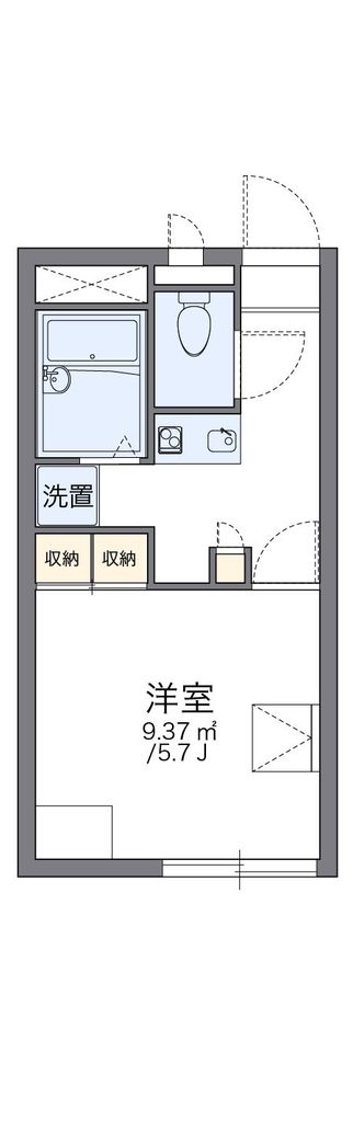 レオパレスホワイト　バーチの間取り