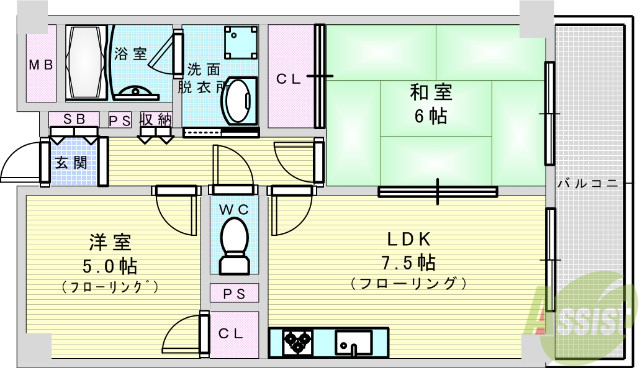 久光マンションの間取り