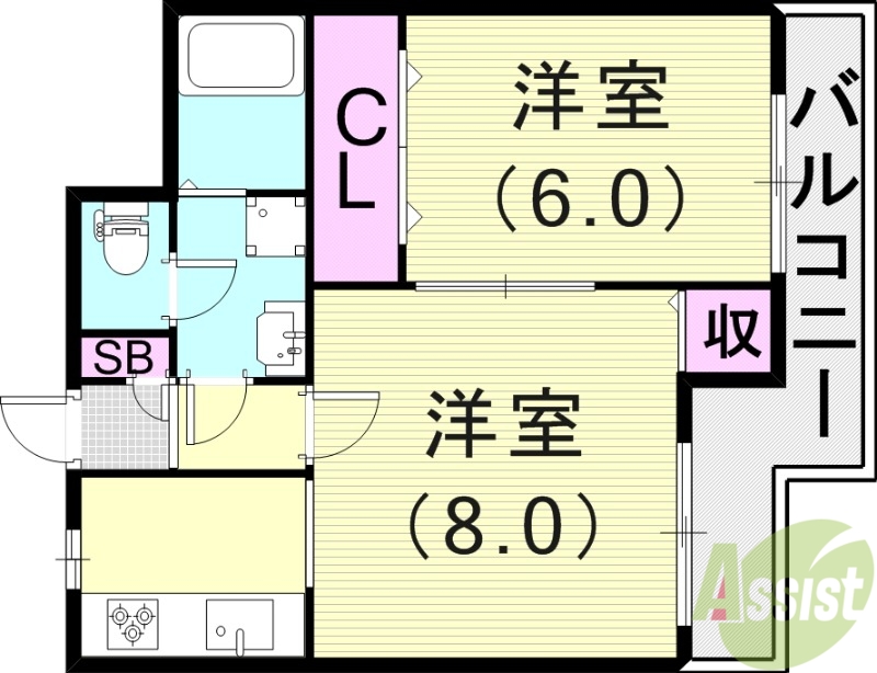 メゾンクレールの間取り