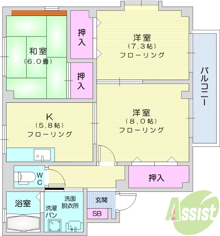 サンハイムサクライの間取り