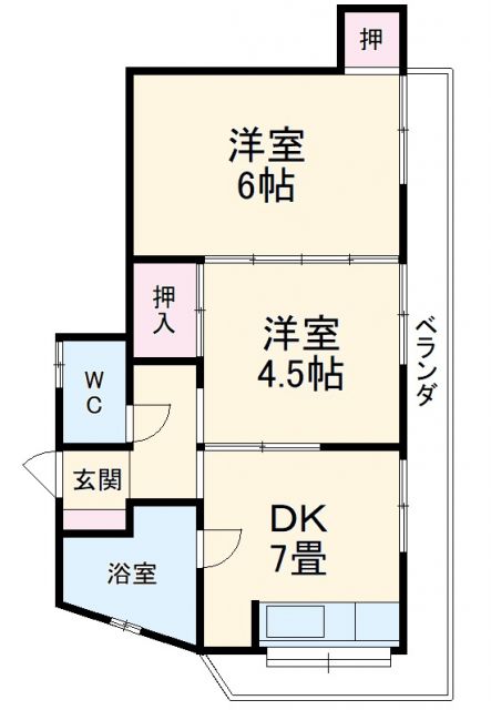 山田アパートの間取り