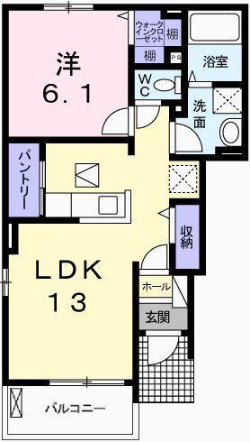 神崎郡福崎町福田のアパートの間取り