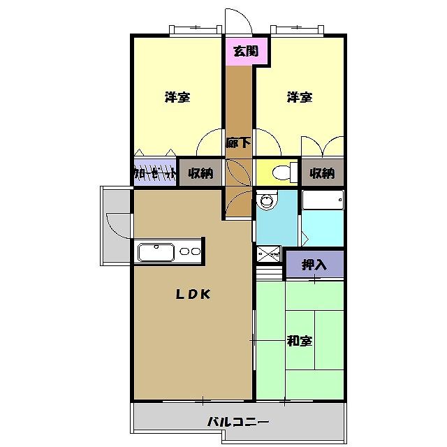 ヒルズ小名川wing αの間取り