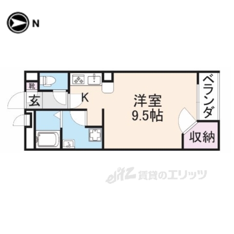 相楽郡精華町光台のアパートの間取り