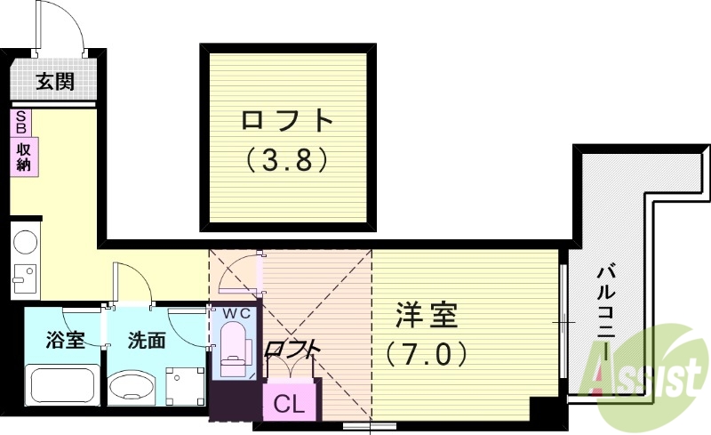 Badge新長田の間取り