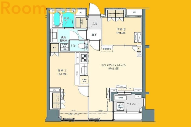 中野区東中野のマンションの間取り