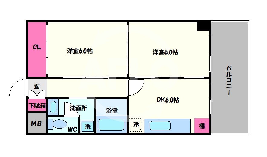 上三青山ハイツの間取り