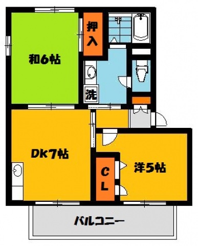 フォンテーヌＴ＆Ｈ　Bの間取り