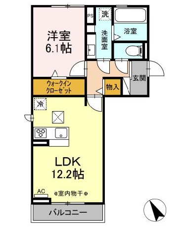 東海市富木島町のアパートの間取り