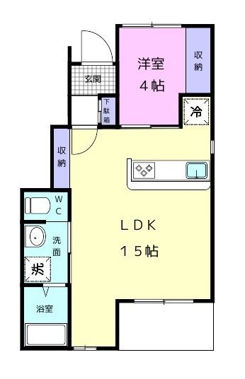 和歌山市松島のアパートの間取り