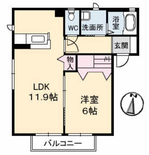 ナモワ－ル　Ｂ棟の間取り