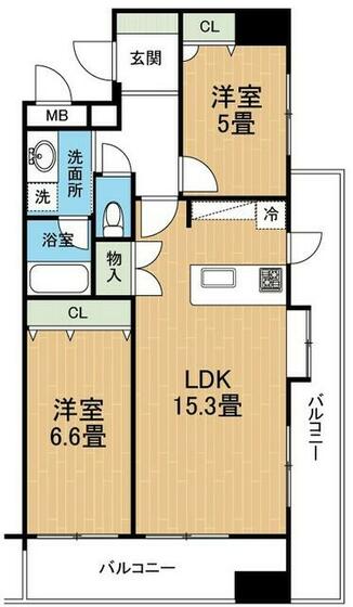 サンロージュ水前寺公園の間取り