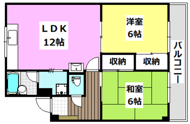 茨木市庄のマンションの間取り