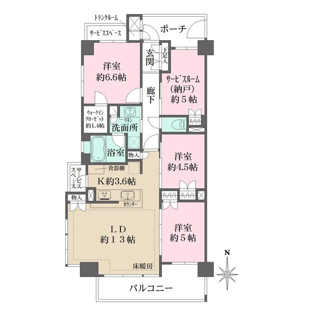 ＢＥＬＩＳＴＡ東日暮里の間取り