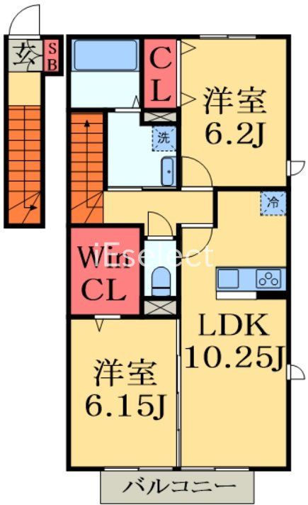 茂原市押日のアパートの間取り