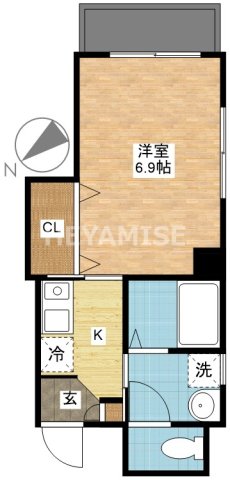 長崎市出島町のマンションの間取り