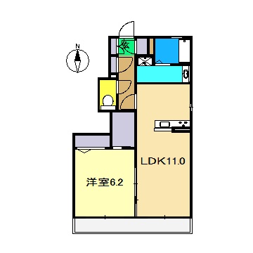 シャーメゾン朝倉 A棟の間取り