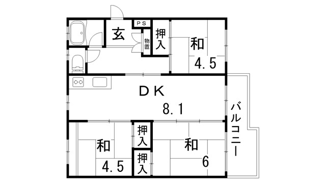 UR花山東の間取り写真