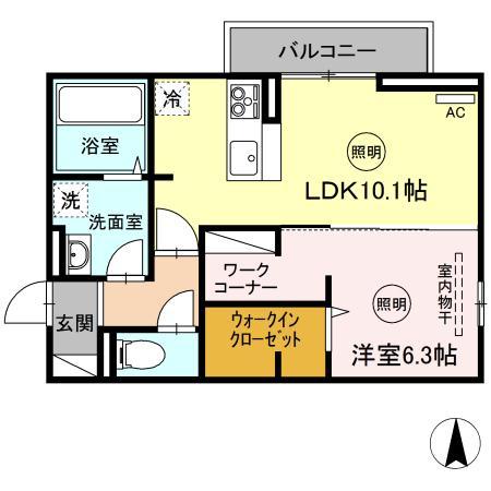ナーブ屋島 A棟の間取り写真