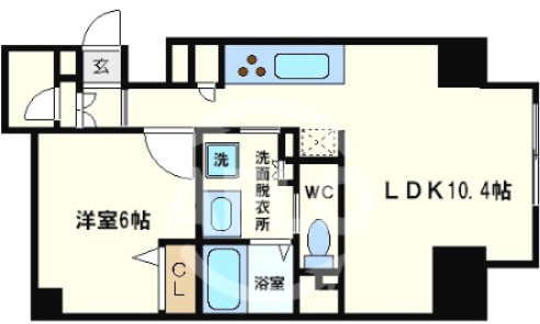 RIDGE北堀江の間取り写真