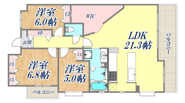ライオンズマンション苦楽園の間取り写真
