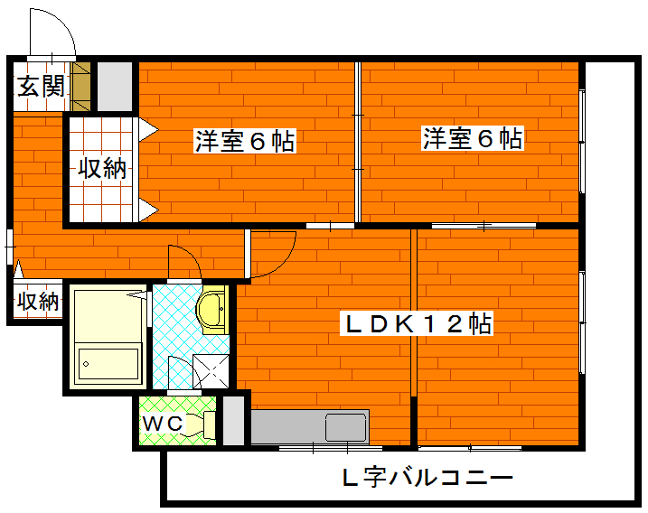 広島市南区東霞町のマンションの間取り