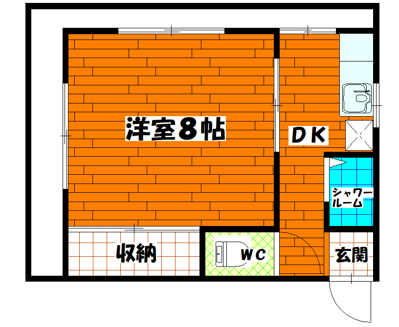 広島市中区東千田町のマンションの間取り