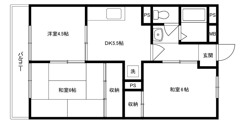 寺田ハイツの間取り